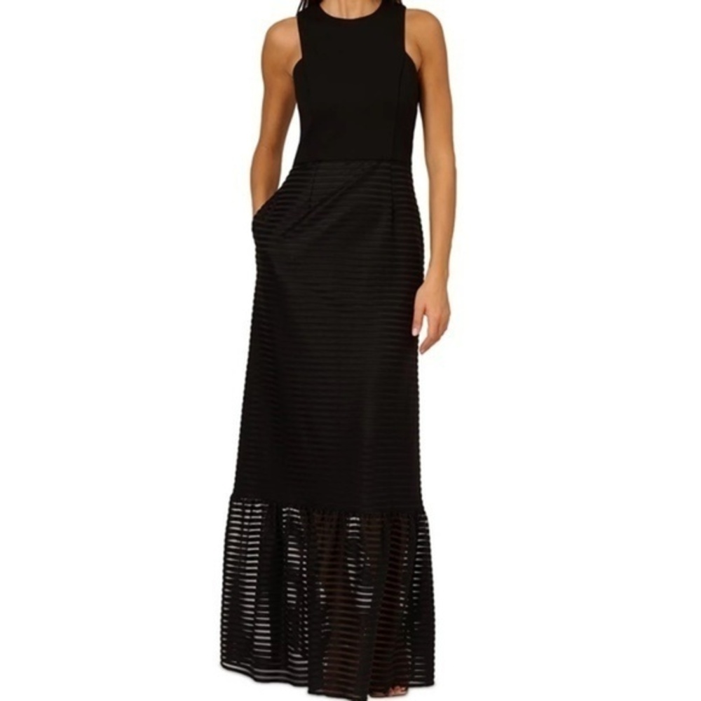 Adrianna by Adrianna Papell.‎  Shadow-Stripe Gown.